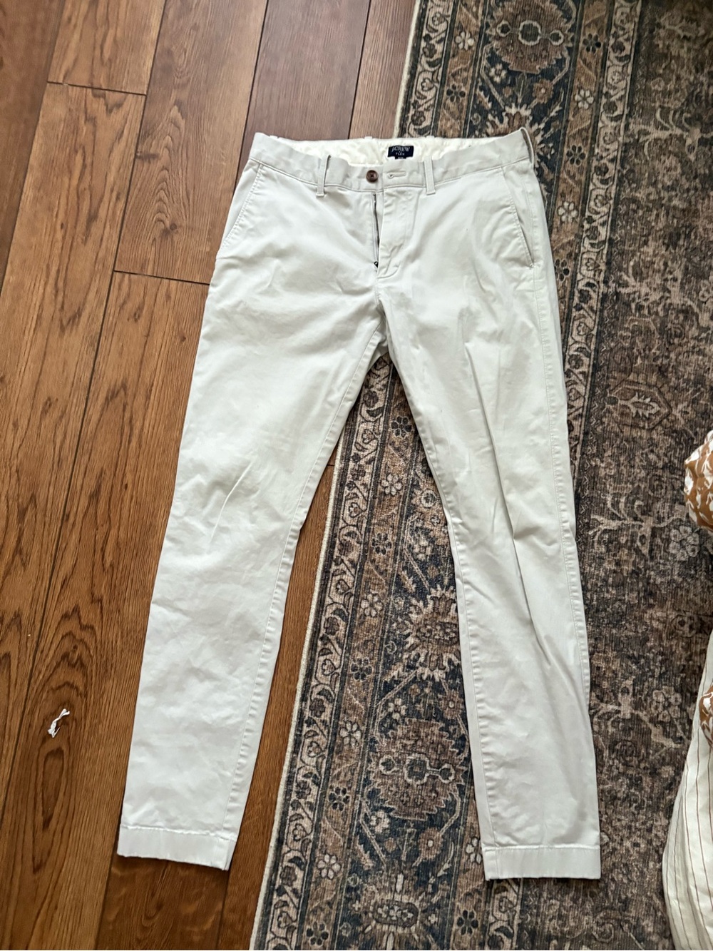 J. Crew Men's Slim Chinos in Off-White